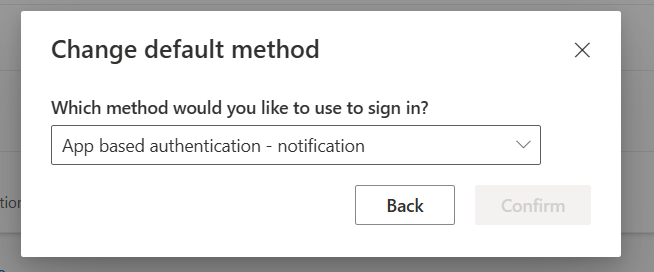 Select preferred method