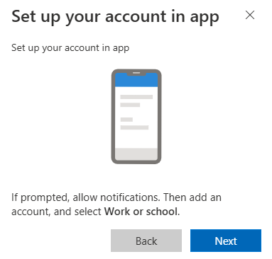 Set up your account in app