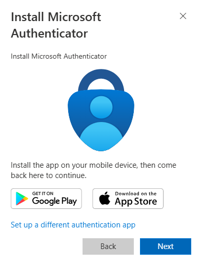 Getting the Authenticator app
