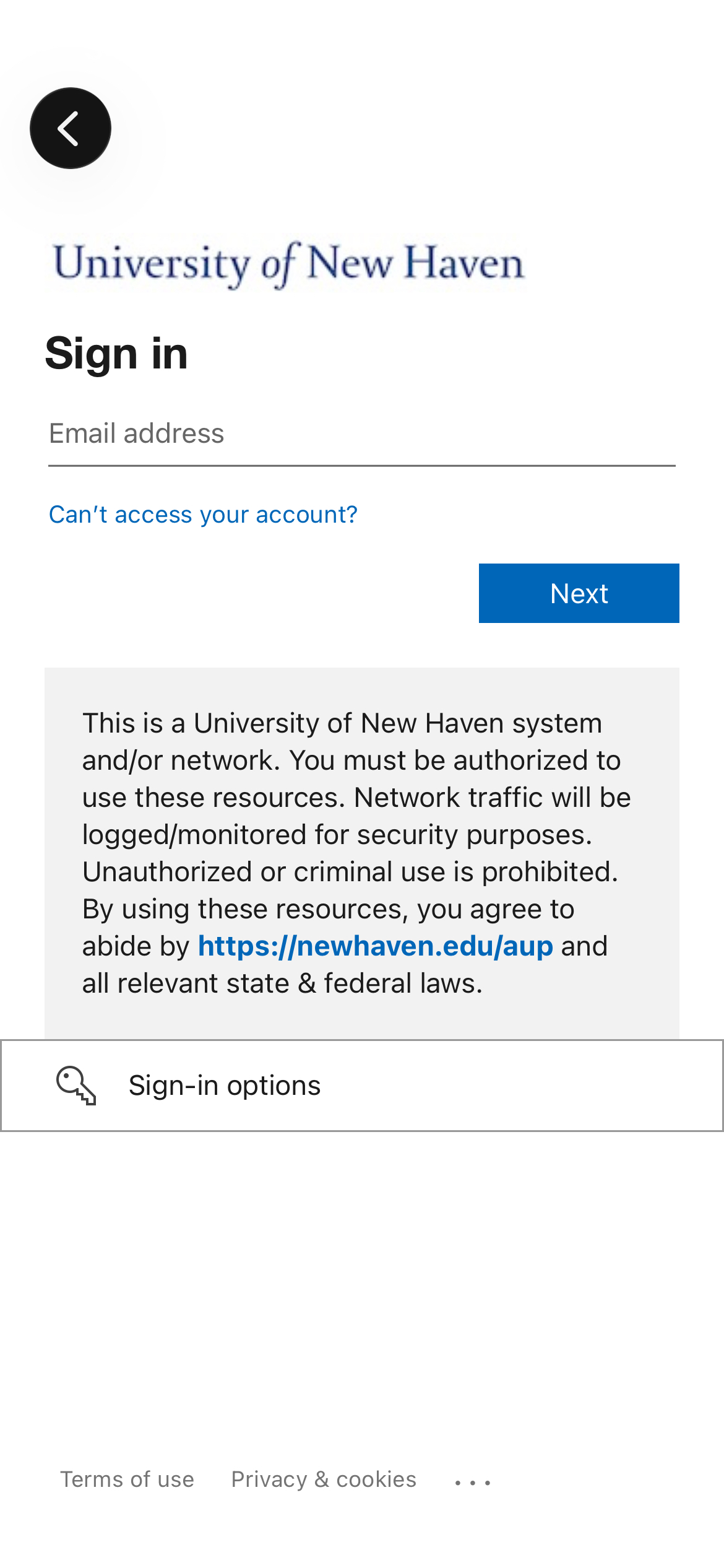 IMG_2456 Step #3 - Sign into your email to begin the authentication process.